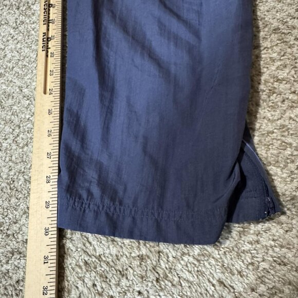 Adidas Pants Mens Large Navy Blue Track Nylon Mesh Lined Zip Ankle Athletic - Picture 12 of 12